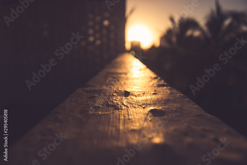 sunset on a sunny day