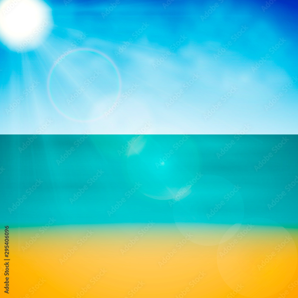 Summer sea beach. Vector background for banners, posters, cards, and much more. Summer sea beach. Vector background for banners, posters, cards, and much more.