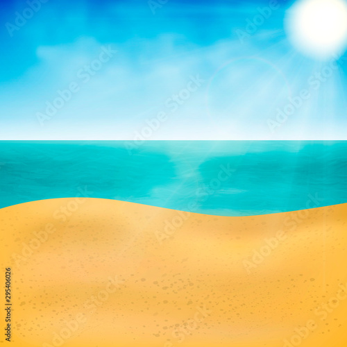 Summer sea beach. Vector background for banners, posters, cards, and much more.