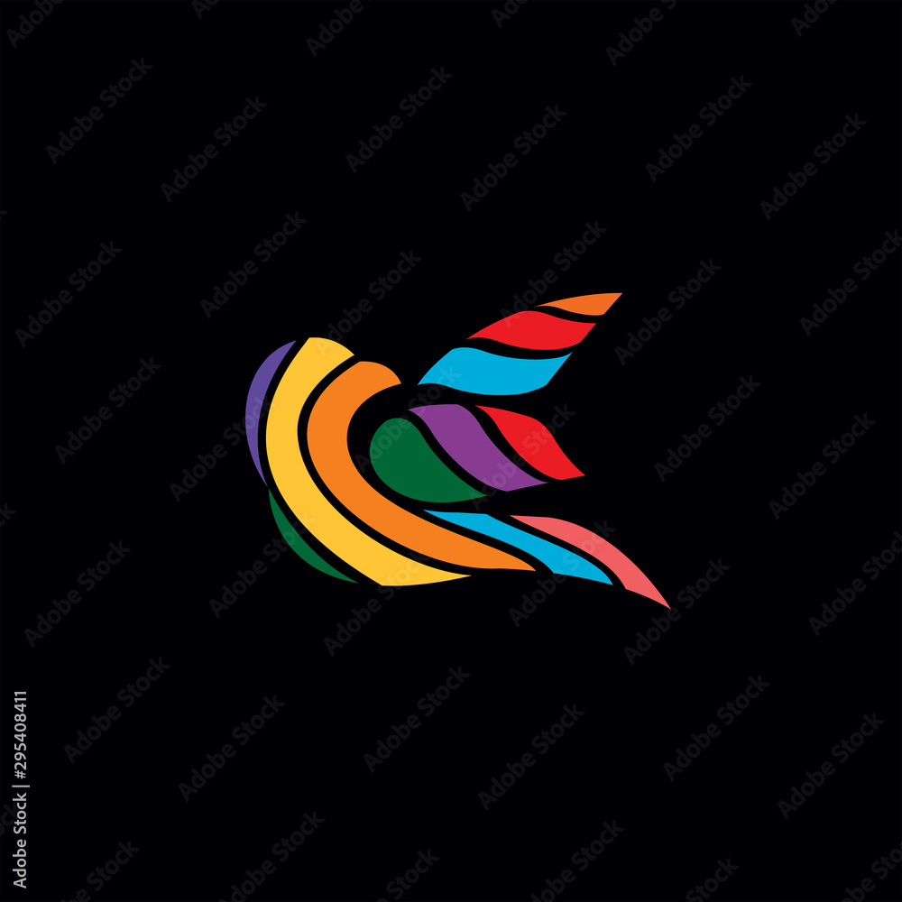 Obraz premium bird with full color logo design