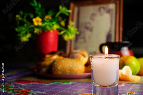 Traditional Day of the Dead offering in Mexico photo