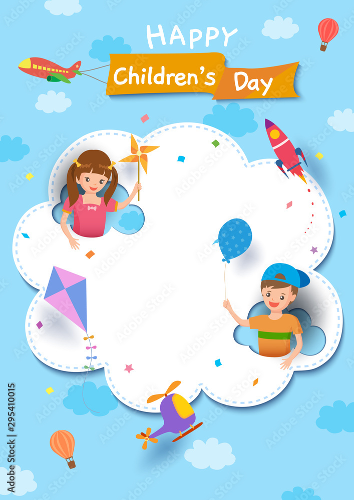 Fototapeta Children's-day-cloud