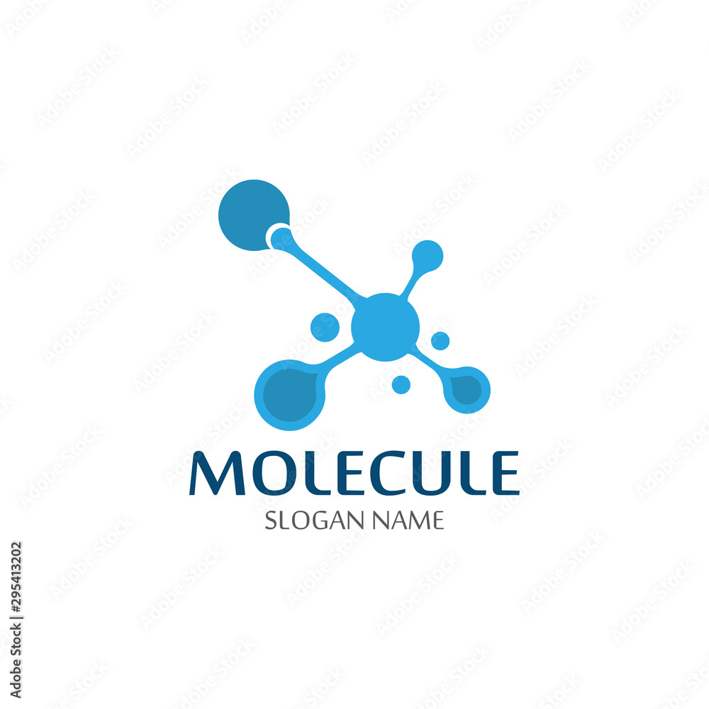 DNA Molecule atom logo abstract technology design vector DNA Molecule atom logo abstract technology design vector
