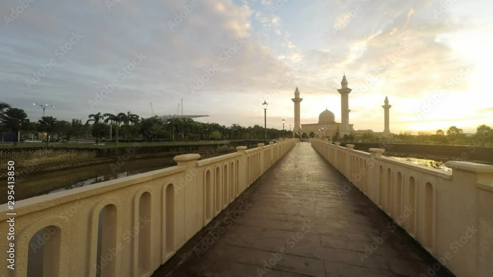 Shah Alam, Malaysia - September 6, 2019 : Timelapse video of sunrise during haze and bad weather at Tengku Ampuan Jemaah Mosque, Jelutong Selangor. 25 frame rates clips Shah Alam, Malaysia - September 6, 2019 : Timelapse video of sunrise during haze and bad weather at Tengku Ampuan Jemaah Mosque, Jelutong Selangor. 25 frame rates clips
