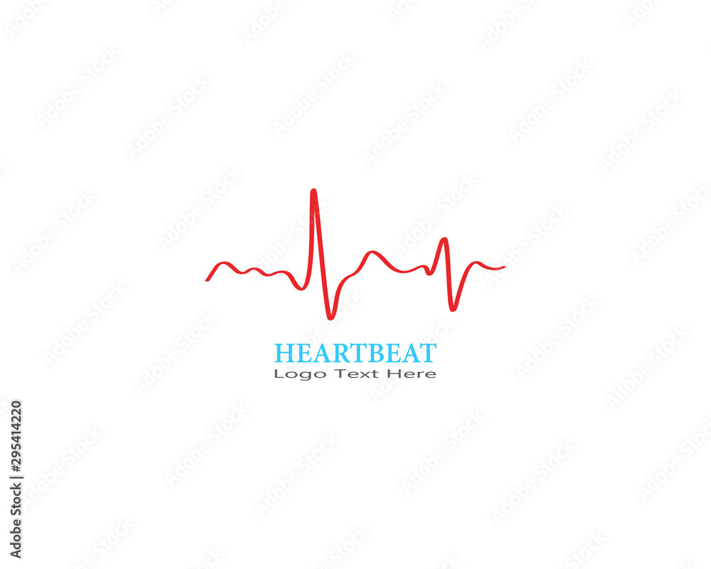Simple design heartbeat pulse template vector