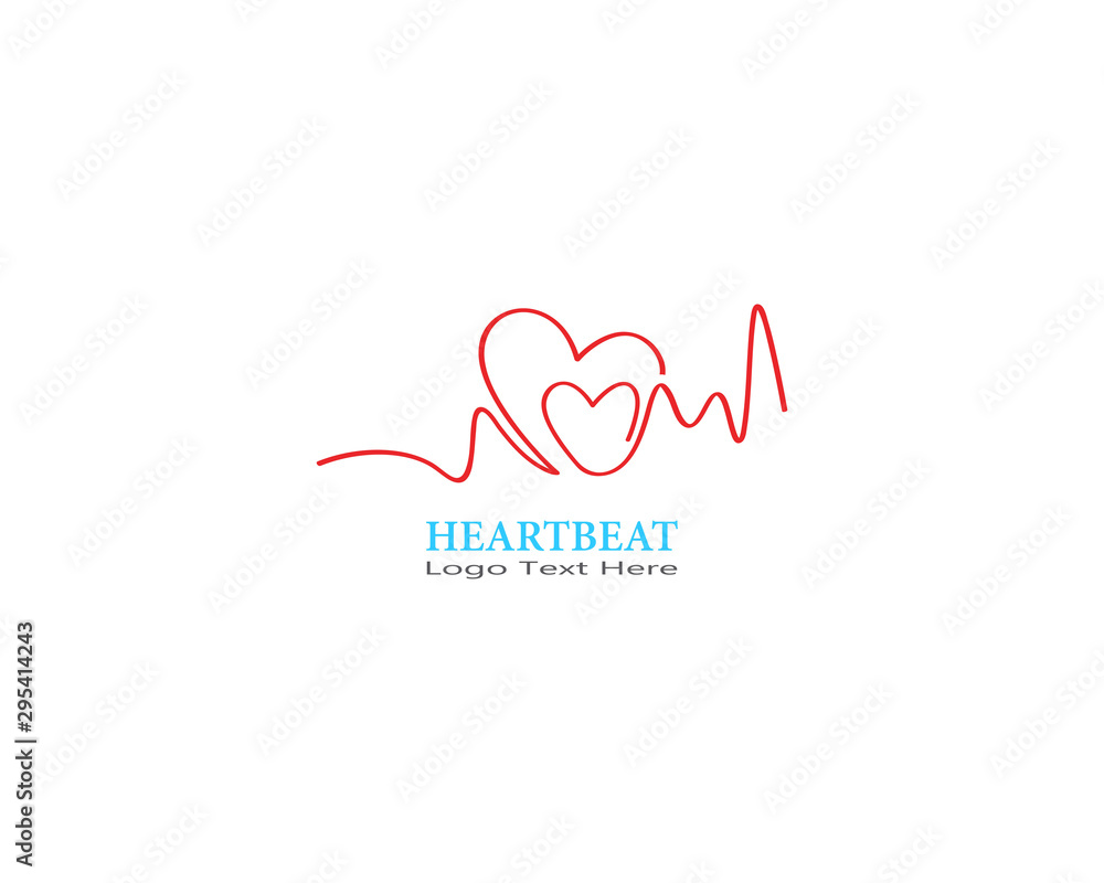 Simple design heartbeat pulse template vector