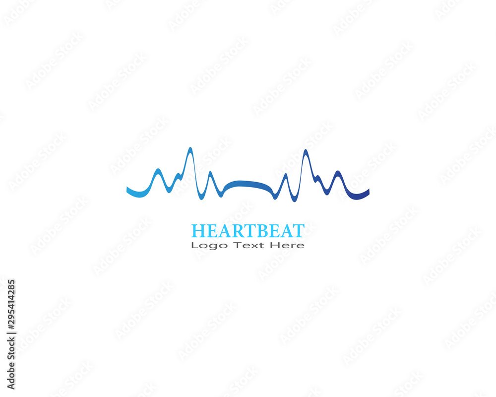 Simple design heartbeat pulse template vector Simple design heartbeat pulse template vector