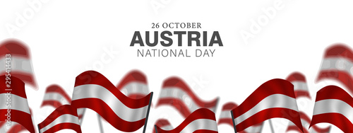26 october, austria national day, austria flag creative vector illustration
