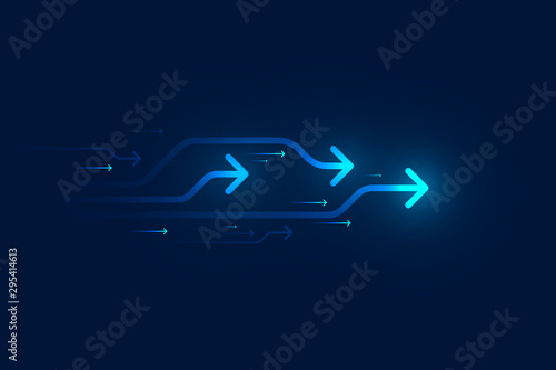 Light arrow speed, communication abstract background, business concept.