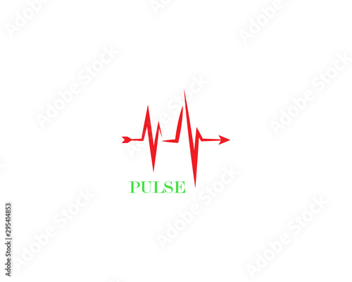 Design health medical heartbeat pulse line template