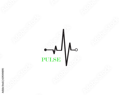 Design health medical heartbeat pulse line template