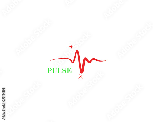 Design health medical heartbeat pulse line template