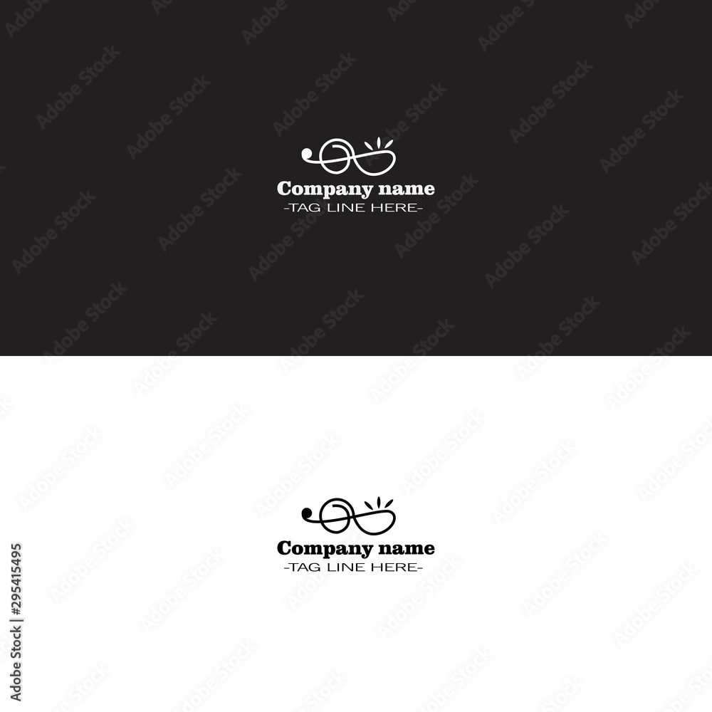 simple tone music logo on white and black background simple tone music logo on white and black background