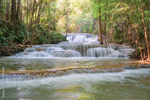 Fototapeta Naklejka Na Ścianę i Meble -  waterfall in rainforest at National Park, Thailand