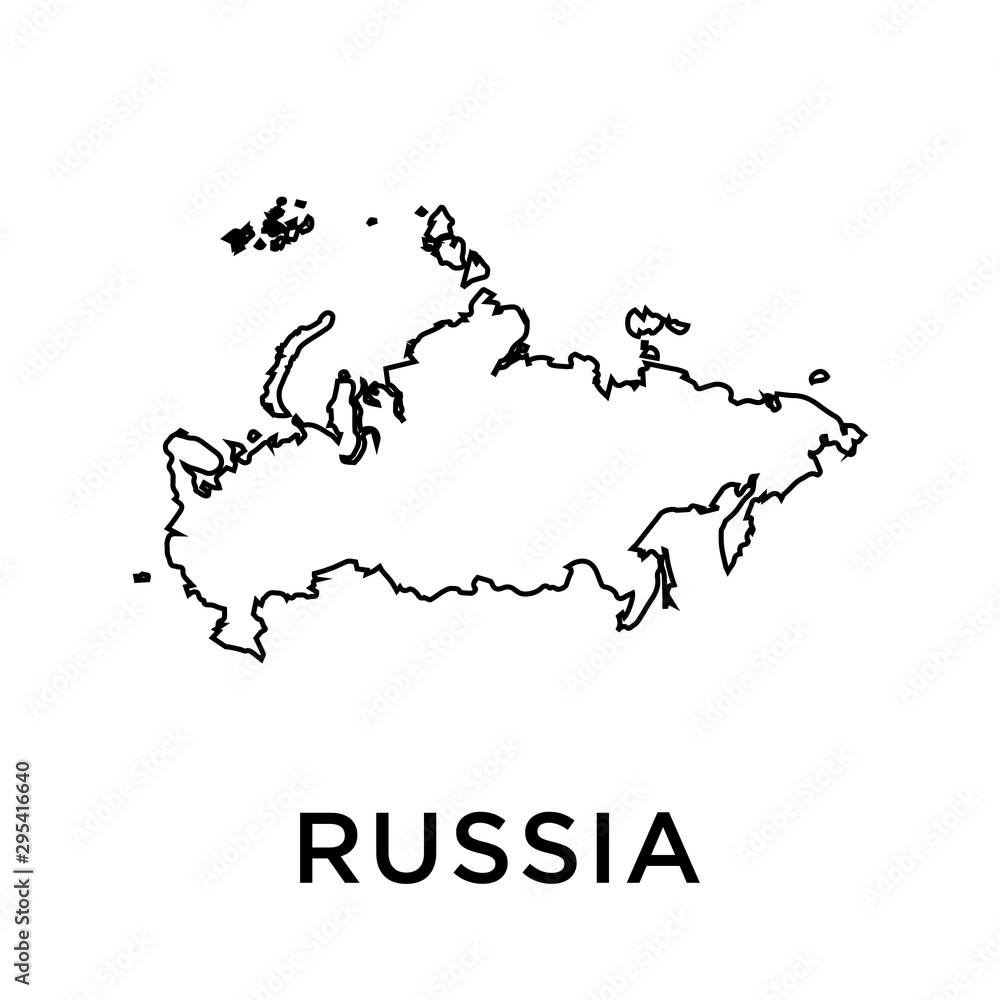 Russia map vector design template