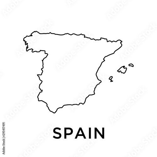 Spain map vector design template