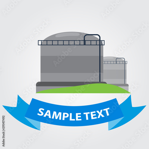 Gas storage icon. Ground storage resources. Gasholder
