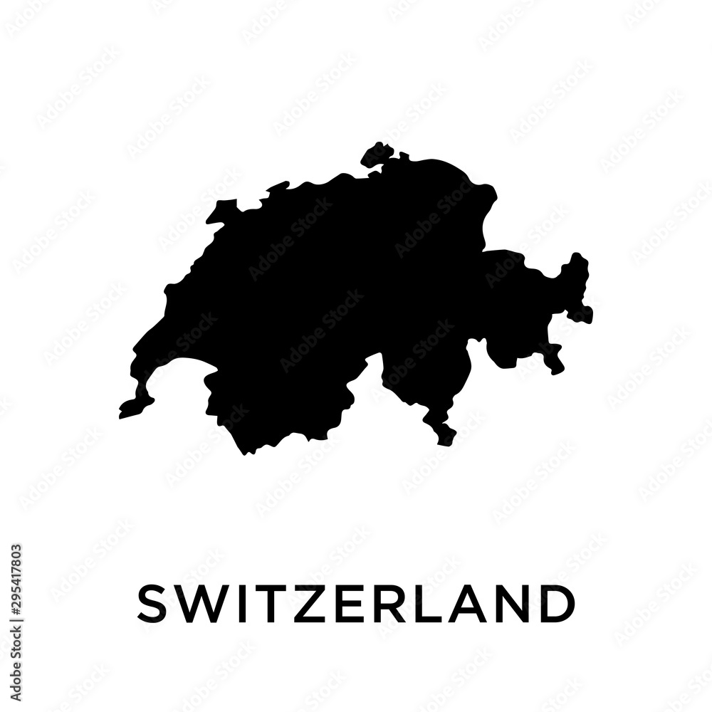 Switzerland map vector design template