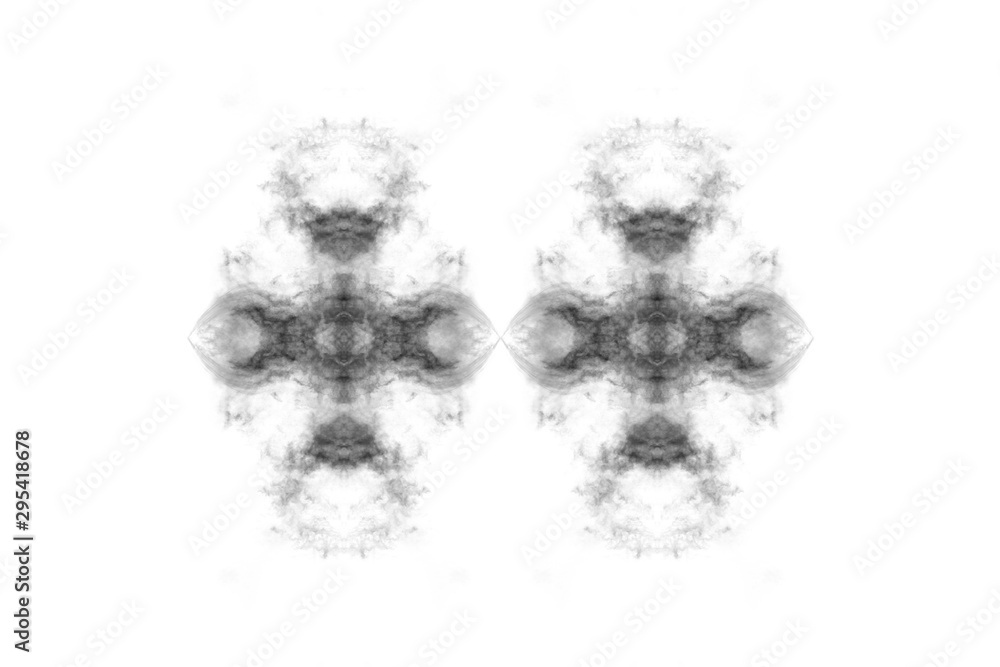 Obraz premium Textured Smoke,Abstract black,isolated on white background