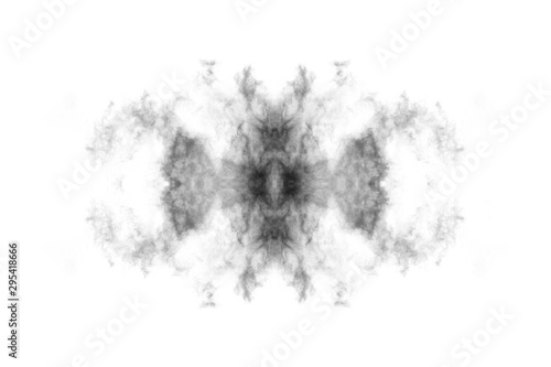 Textured Smoke,Abstract black,isolated on white background