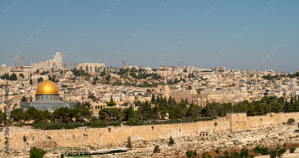 View of the Golden Gate in the Wall Around the Old City of Jerusalem
