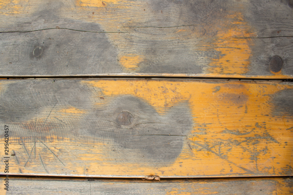 wood texture on the bench. copy space, top view, flat lay, background with blank space for text