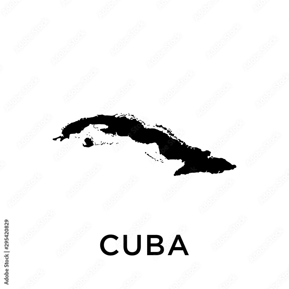 Obraz premium Cuba map vector design template