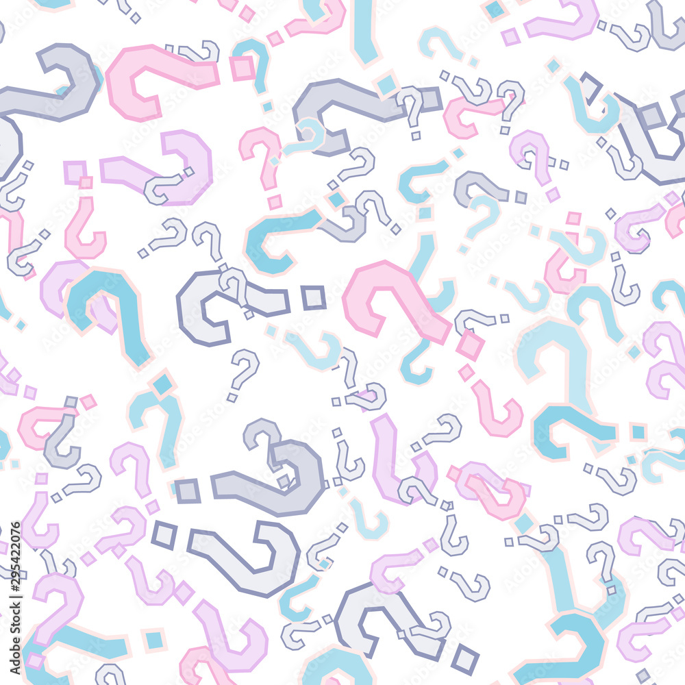Quiz seamless pattern. Question marks, doubt, faq Quiz seamless pattern. Question marks, doubt, faq