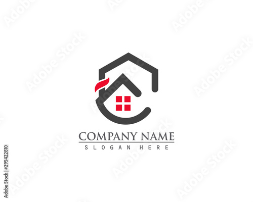 Real estate property logo concept for business corporate sign