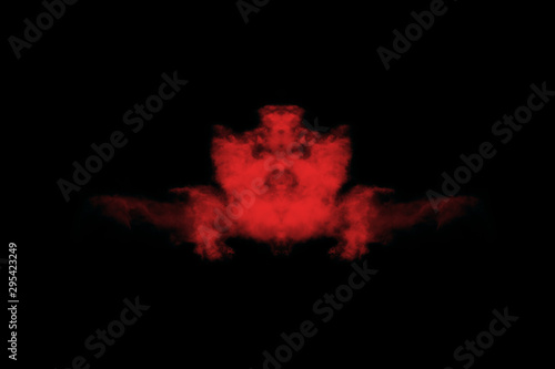 Textured Smoke, Abstract red,isolated on black background © sirawut