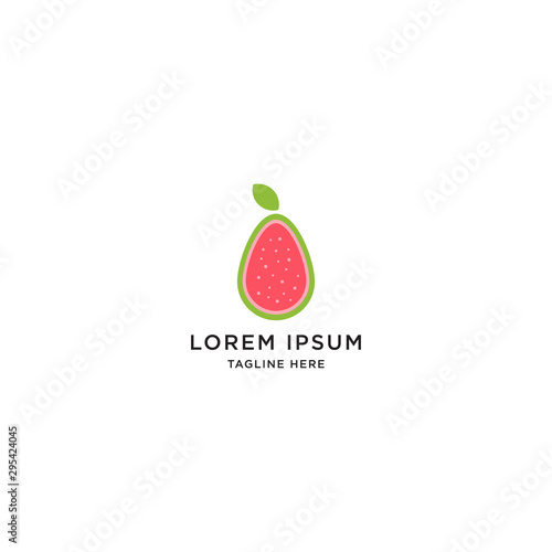 Fresh Fruit Guava Logo Icon Design Template Vector Illustration