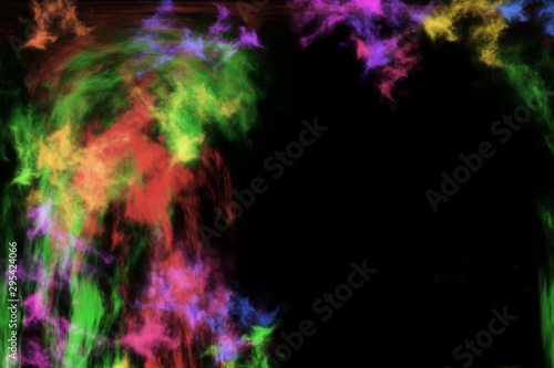 Abstract Textured cloud isolated on black background