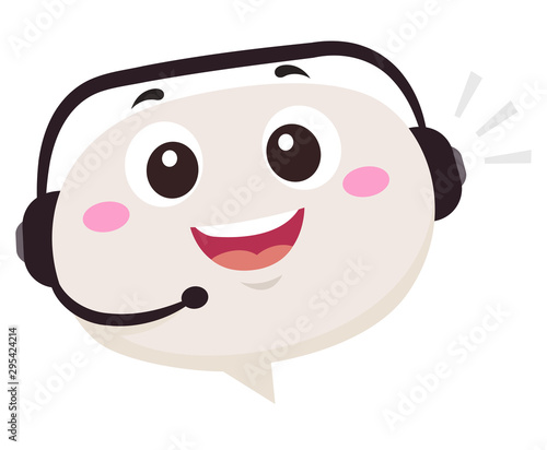 Mascot Speech Bubble Hotlin...