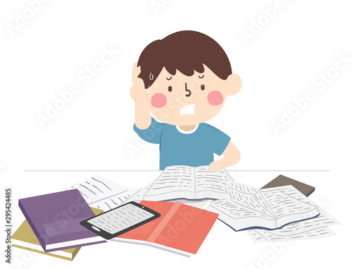 Kid Boy Books Cramming Stud...