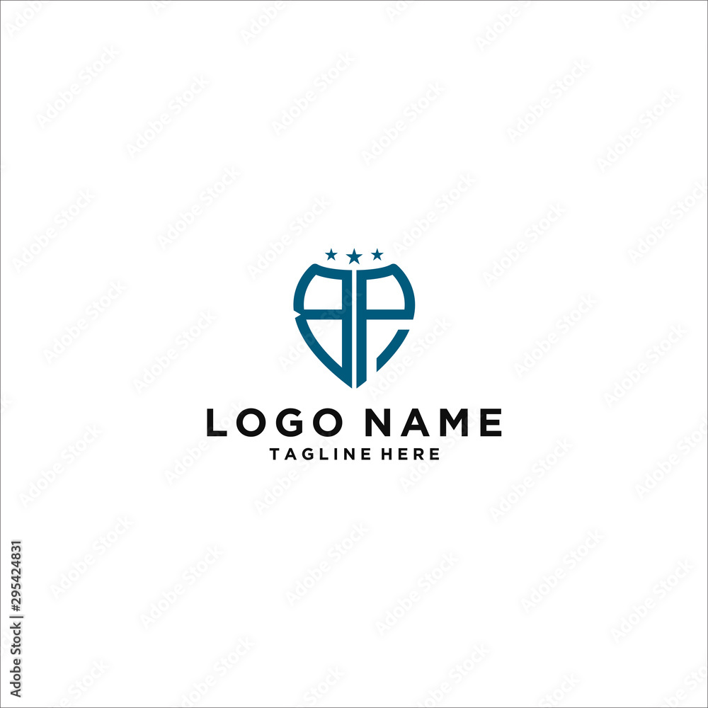 logo design for companies, Inspiration from the initial letters of the BP logo icon. - Vector logo design for companies, Inspiration from the initial letters of the BP logo icon. - Vector