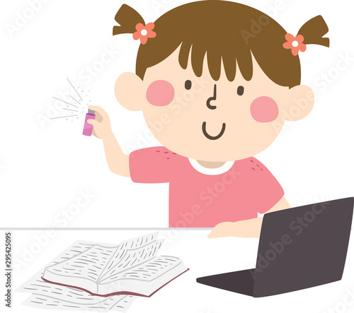 Kid Girl Study Perfume Scen...