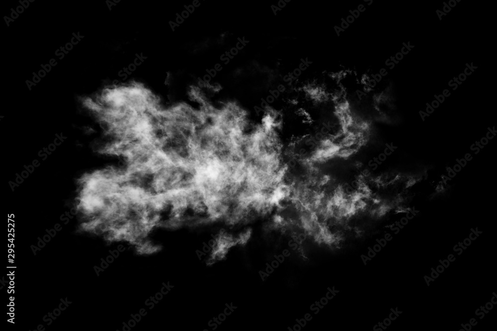 Obraz premium Textured cloud,Abstract black,isolated on black background