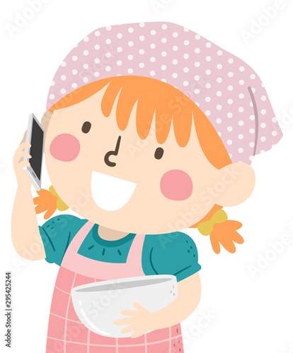 Kid Girl Phone Invite Bake ...