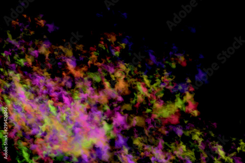 Abstract oil painting texture isolated on black background