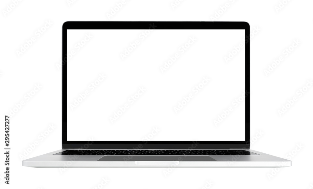 Blank screen Laptop Computer isolated on white background with clipping path. Blank screen Laptop Computer isolated on white background with clipping path.