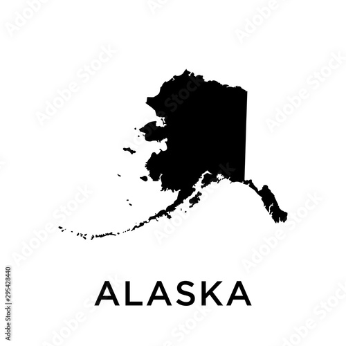 Alaska map vector design template