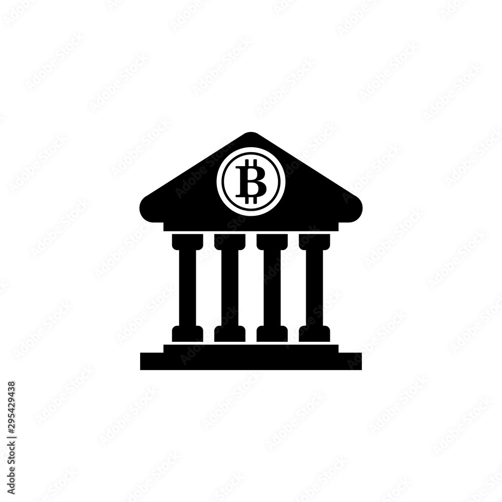 Bit Coin Icon Template Vector Black and White Color Bit Coin Icon Template Vector Black and White Color