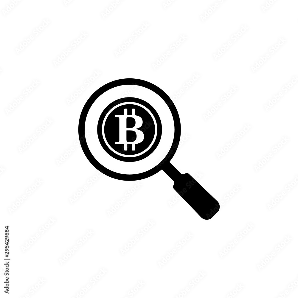 Bit Coin Icon Template Vector Black and White Color Bit Coin Icon Template Vector Black and White Color