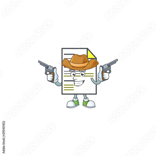 Cowboy the document for a contract business.