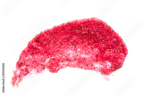 Sample of natural scrub on white background. Skin care concept. - Image