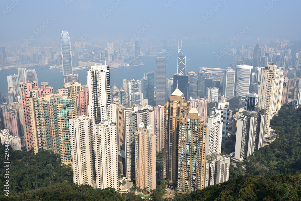 Bird view from Victoria peak, Hong Kong Bird view from Victoria peak, Hong Kong