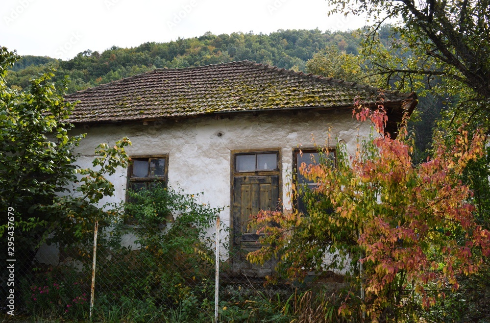 an old little abandoned house in the village