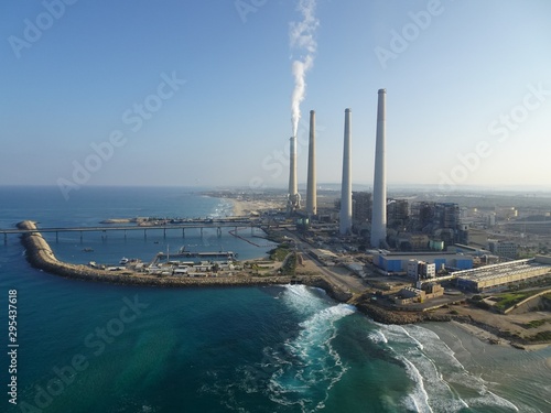 Aerial views of the Israel Electric Power Plant