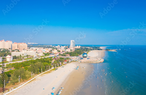 City waterfront view of Silver Beach in The Northwest Sea