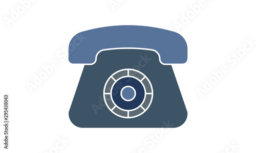 Landline telephone icon for traditional communication, representing vintage or local calling.